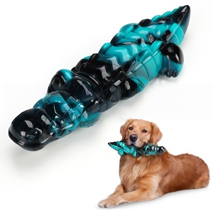 Nouveau jouet à mâcher pour chien en nylon en forme <span class=keywords><strong>de</strong></span> crocodile, extra-durable, texturé, saveur bœuf, parfait pour nettoyer les dents et les gencives du chien, os résistant pour chien - Product Image 1