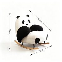 Fauteuil à bascule en forme de panda Tenghang, canapé paresseux en peluche, fauteuil inclinable individuel pour salon, chambre, balcon, mobilier de relaxation pour adultes
