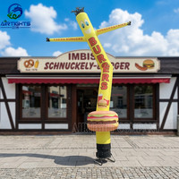 Hamburger gonflable attrayant pour la vente, Sky Tube Dancer pour restaurant