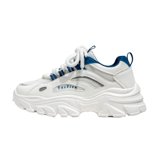 Chaussures de marche à lacets en maille et caoutchouc à semelle épaisse, baskets tendance pour étudiants et adolescents - Product Image 2