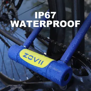 Fechadura smart para bicicleta, trava à prova d' água, formato de u, 120db, anti-furto, trava u para bicicleta