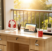 Bureau d'ordinateur en bois convertible, design moderne, durable, prix compétitif, idéal pour le bureau, la salle de jeux ou la chambre.