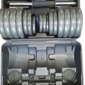 Ensemble d'haltères en fonte de 50 kg certifié CE Mairun USA de haute qualité et à prix abordable avec barre d'haltères en noir/blanc à vendre - Product Image 4