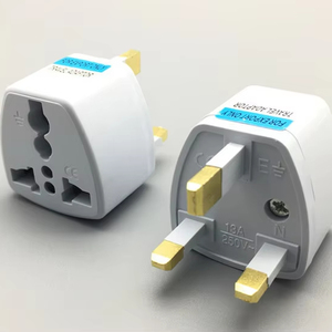 Factory Direct Sale EUROPEAN to UK <b>TRAVEL</b> <b>ADAPTER</b>, 2 to 3 PIN <b>TRAVEL</b> PLUG Fast Shipping with Unbeatable Price - Product Image 1