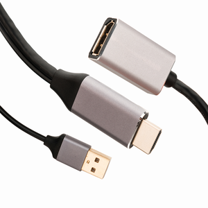 Adaptador de <span class=keywords><strong>HDMI</strong></span> <span class=keywords><strong>A</strong></span> + <span class=keywords><strong>USB</strong></span> <span class=keywords><strong>A</strong></span> <span class=keywords><strong>macho</strong></span> <span class=keywords><strong>A</strong></span> <span class=keywords><strong>hembra</strong></span> DP para dispositivos extensores, 4K @ 30Hz - Product Image 1