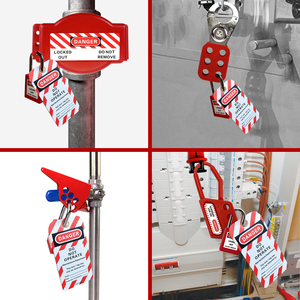 Bulangdi 40 cái thẻ Cảnh Báo An toàn với 40 cái zipties và 1 Bút Đánh Dấu khóa <span class=keywords><strong>tagout</strong></span> cho ứng dụng điện Loto khóa an toàn - Product Image 3