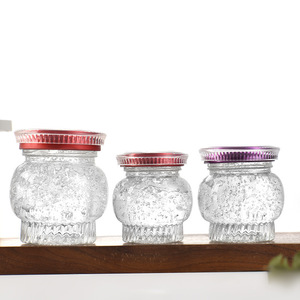 Bon marché Prix Vente en gros Bocal rond transparent de stockage des aliments Bocal <span class=keywords><strong>vide</strong></span> en verre à épices et miel 50ml 100ml <span class=keywords><strong>Mini</strong></span> bocal à <span class=keywords><strong>confiture</strong></span> en verre avec couvercle - Product Image 3