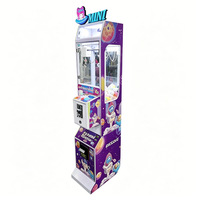 Machine à griffes verticale économique pour petits peluches avec lecteur de cartes, pour centre de jeux