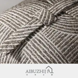 AIBUZHIJIA-funda de cojín de lino y algodón lavable, funda de almohada de tapicería europea de estilo moderno para decoración de sofá