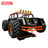 MARWEY Simulateur de course VR 6 joueurs avec mouvement 360°, machine d'arcade Monster Truck pour usage commercial