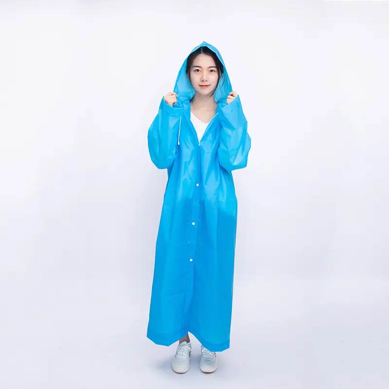 Cheap price logo printable adult raincoat full body long portable poncho universal EVA travel raincoat