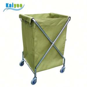 Industriële wasserij stomerij trolley levering karren <span class=keywords><strong>plastic</strong></span> wasserette winkelwagen voor hopital hotel kledingstuk fabriek - Product Image 3