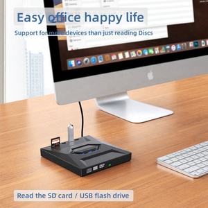 Mới nhất đa chức năng 7-<span class=keywords><strong>in</strong></span>-<span class=keywords><strong>1</strong></span> DVD Burner với SD TF Đầu Đọc Thẻ Hub USB 3.0 Loại C di động bên ngoài ổ đĩa quang CD/DVD Nhà Văn - Product Image 4