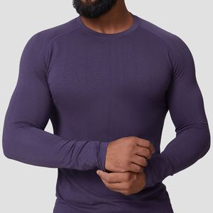 T-<span class=keywords><strong>shirt</strong></span> de sport pour <span class=keywords><strong>homme</strong></span>, sans couture, jacquard, fitness, entraînement, yoga, séchage rapide, manches longues, t-<span class=keywords><strong>shirt</strong></span> de course <span class=keywords><strong>slim</strong></span> <span class=keywords><strong>fit</strong></span> pour <span class=keywords><strong>homme</strong></span>, séchage rapide - Product Image 1