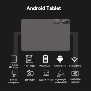 Stampa Logo 11 pollici 12GB + 128GB giochi Sim Card 10000mah Android 15 WIFI Tablet PC Computer Tablette Tableta con custodia tastiera - Product Image 4