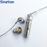 Cubiertas Antipolvo Metálicas Sinztion, Conectores Autoblocantes Push-Pull, 0K 1K 2K, Resistentes al Agua con Clasificación IP, Anillo de Alambre Plateado