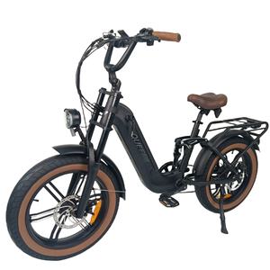 Vélo électrique Queene Low Step Through vélo électrique rapide, dépliable, batterie au lithium cachée, gros vélo électrique à suspension complète - Product Image 2