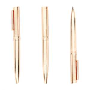 Bolígrafo de Metal Grabado Color Negro Metálico de Alta Gama para Negocios, Bolígrafo de Alta Calidad Personalizado con Baño de Oro Rosa, Regalos - Product Image 3