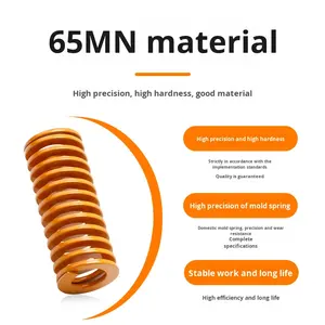 黄色のクロムシリコンスプリングスチール高強度圧縮スプリング,フラットワイヤー長方形スプリング,国内軽荷重TF - Product Image 3