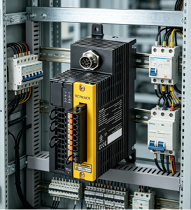 Unité de relais de sécurité GL-VR11 à montage sur rail DIN pour machine de contrôle de sécurité à rideau lumineux de la série GL-V - Product Image 1