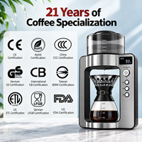 Cafetière à filtre 1,2 L avec balance intégrée et filtre en acier inoxydable 304, cafetière à versement 800 ml pour la maison