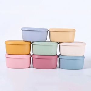 Silicone Food Storage <b>Container</b>, Infant and Toddler Food <b>Container</b>, square Lunch Box, Food Grade, Microwave Safe and Airtight. - Product Image 2