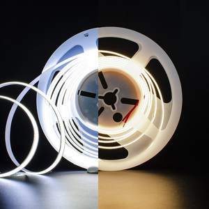 New Arrival 5 Mét Dotless CRI>90 10 Wát 384Leds Ice Blue <span class=keywords><strong>12V</strong></span> 24V Linh Hoạt Led Tape Cob Lights Cho Cầu Thang - Product Image 5