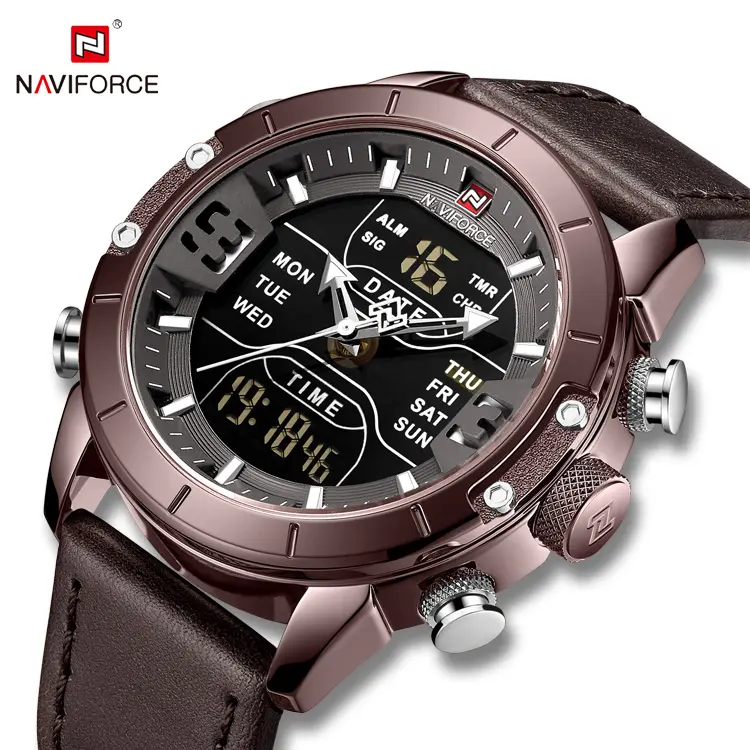 NAVIFORCE 9153L CECEDBN digital sports Japan Movement relogio masculino Luxury Brand Quartz men watches in navi force watch