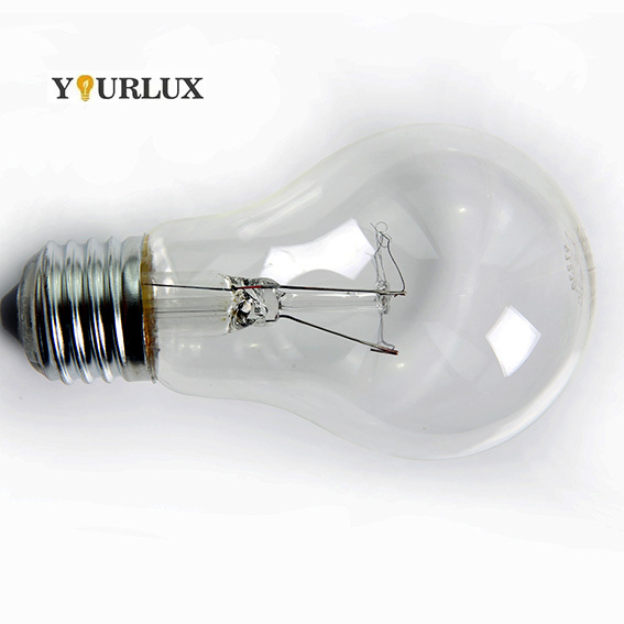 Factory A19 A60 Clear Light 40W/60W/75W/100W E27 B22 Base 2700K Tungsten Bulb Incandescent Light Bulb