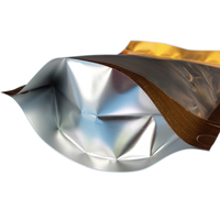 Sacs Doypack à Fermeture Zip en Plastique Doré Givré (Façade) et Argenté (Dos) pour Emballage de Snacks – En Stock