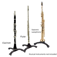 Yinyu GS560 Flute/Sax Stand Portable Folding Tripod & No Assembly for Clarinet/Alto