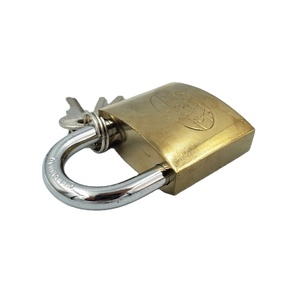 Candado de hierro de cilindro de latón grueso de color dorado chapado electrónico pintado de titanio dorado de gran tamaño de 75mm - Product Image 3