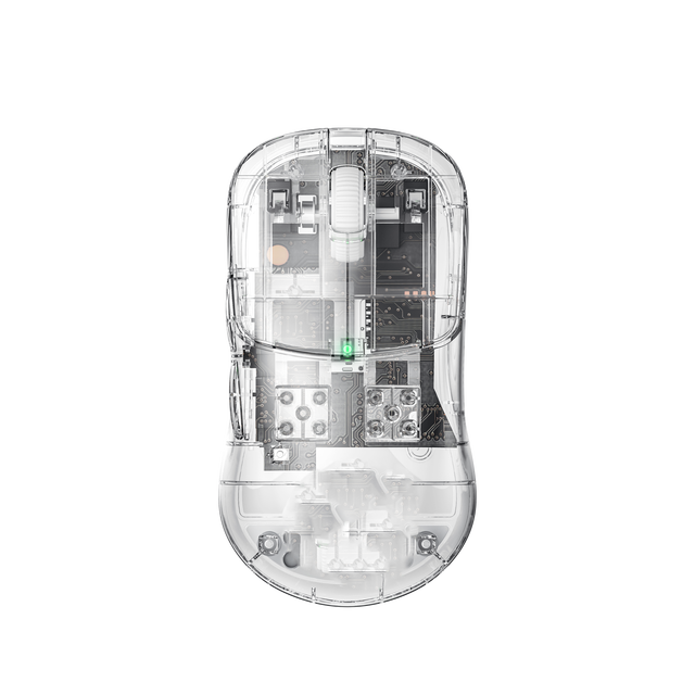 Dual Mode 55g Lightweight Wireless Gaming Mouse Transparent Design for Win & for Mac