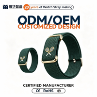 Bracelet de montre en nylon respirant 20 mm, réglable, avec boucle pour Google OEM ODM, logo personnalisé