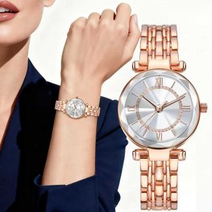 Montre à quartz pour femme Full-sky Drilling, bracelet en alliage, ultra-fine, légère, étanche, affichage analogique, usage quotidien, haute valeur - Product Image 2