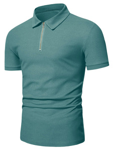 Commerce transfrontalier Europe-Amérique : Nouvelle chemise décontractée à manches courtes pour homme, idéale pour le sport et le fitness, avec col à revers. - Product Image 2