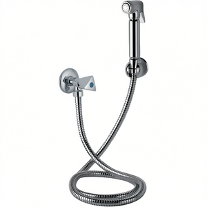Juego de ducha con botón pulsador de 3 puntos, cromado, accesorios de baño - Product Image 3