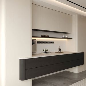 Meuble de rangement moderne sur mesure, meuble de restaurant, bois massif, protection de l'environnement - Product Image 3