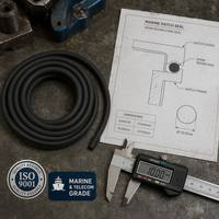 Bande d'étanchéité ronde en mousse EPDM Jacey, cordon en caoutchouc éponge étanche pour trappe marine et station de télécommunications extérieure
