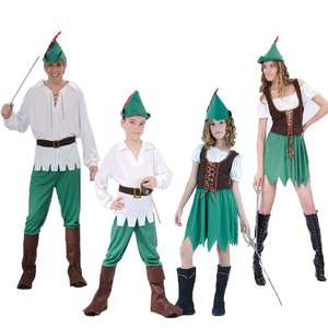 Disfraz Infantil <span class=keywords><strong>de</strong></span> Peter Pan Verde, Disfraz <span class=keywords><strong>de</strong></span> Hada <span class=keywords><strong>Cazadora</strong></span>, Disfraz Familiar para Juego <span class=keywords><strong>de</strong></span> Roles - Product Image 3