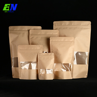 Sac en papier kraft biodégradable de qualité alimentaire pour l'emballage de grains de café, de noix, de thé et de fruits secs