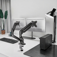 Support d'écran en alliage d'aluminium, réglable en hauteur à 90 degrés, bras mural pour moniteur, écran de 13 à 32 pouces, support de moniteur de 24 pouces en stock