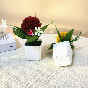 Chrysanthème artificiel en pot, plante bonsaï, 16 cm, décoration intérieure, ornement - Product Image 4