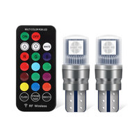 Bombilla LED Kaidengzhe RC de Alta Potencia 2SMD RGB 12v Sin Error T10 194 Canbus con Control Remoto para Auto