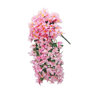 Plante artificielle suspendue Bougainvillier style rustique 30cm-100cm, fleur en soie, décoration murale intérieure, végétation verte et violette - Product Image 5