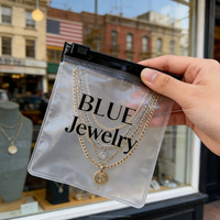 Sacs d'emballage alimentaire et pour bijoux en PVC transparent personnalisés, recyclables, imprimés en sérigraphie, auto-scellants, pochettes en plastique réutilisables pour boucles d'oreilles