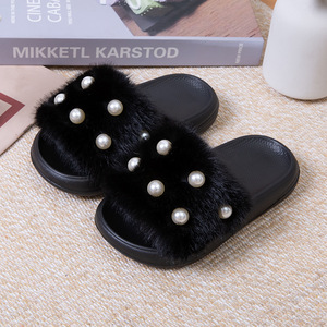 Children's Pearl <b>Slippers</b> - New Autumn-winter Style, Anti-slip and Warm, Suitable for Outerwear for Children - Product Image 5