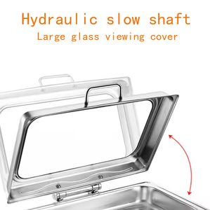 Juego de Recipientes para Buffet de Acero Inoxidable de Lujo, Calentador de Alimentos Comercial para Catering, Capacidad de <span class=keywords><strong>9L</strong></span>, Blanco/Negro, Marca TAIDING - Product Image 5