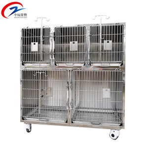 <span class=keywords><strong>Cage</strong></span> pour animaux de compagnie de clinique vétérinaire à 5 compartiments en acier inoxydable Sus304 de haute qualité - Product Image 3