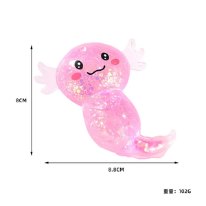 Slow Rising Axolotl Squishy Toy - Stretchy Maltose <b>Fidget</b> for Stress Relief, Kawaii Soft Squeeze Sensory Play for Kids & Adults - Product Image 3